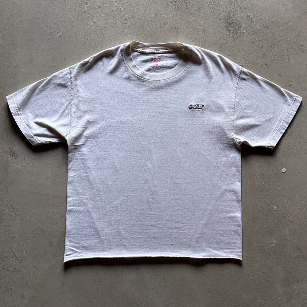 golf wang logo beige boxy tee